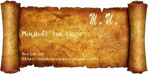 Mayböhm Ugor névjegykártya